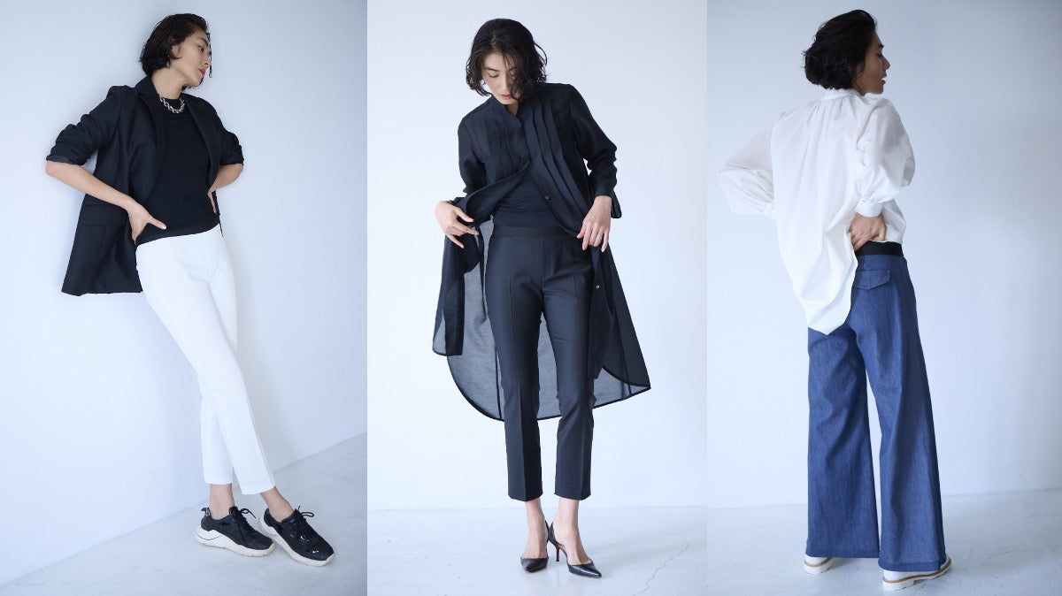 穿き心地抜群! ロングセラーの美脚パンツ「M・fil イージートラウザーズ」