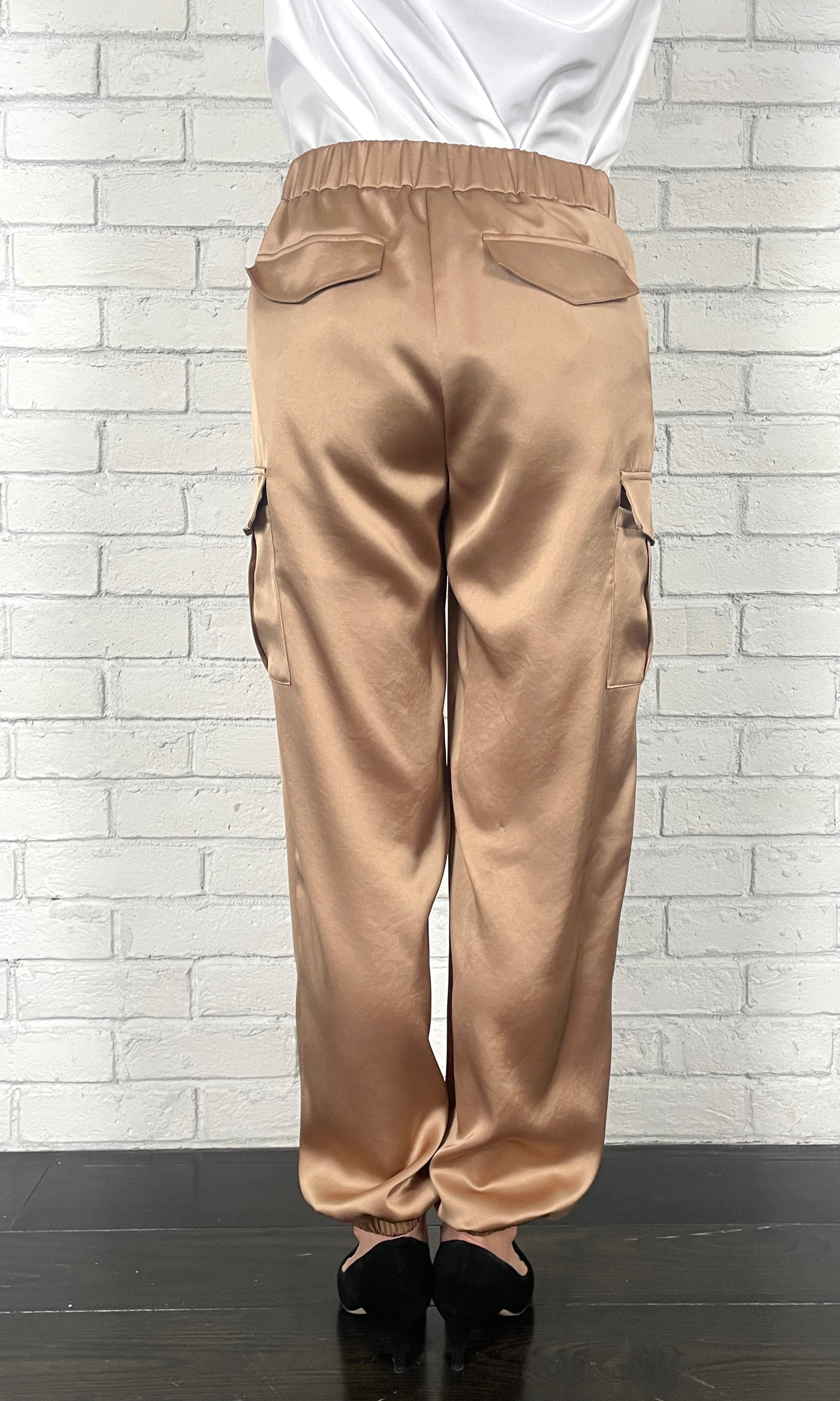 ヴィンテージサテン カーゴパンツ＜ベージュ＞ – M・fil 公式