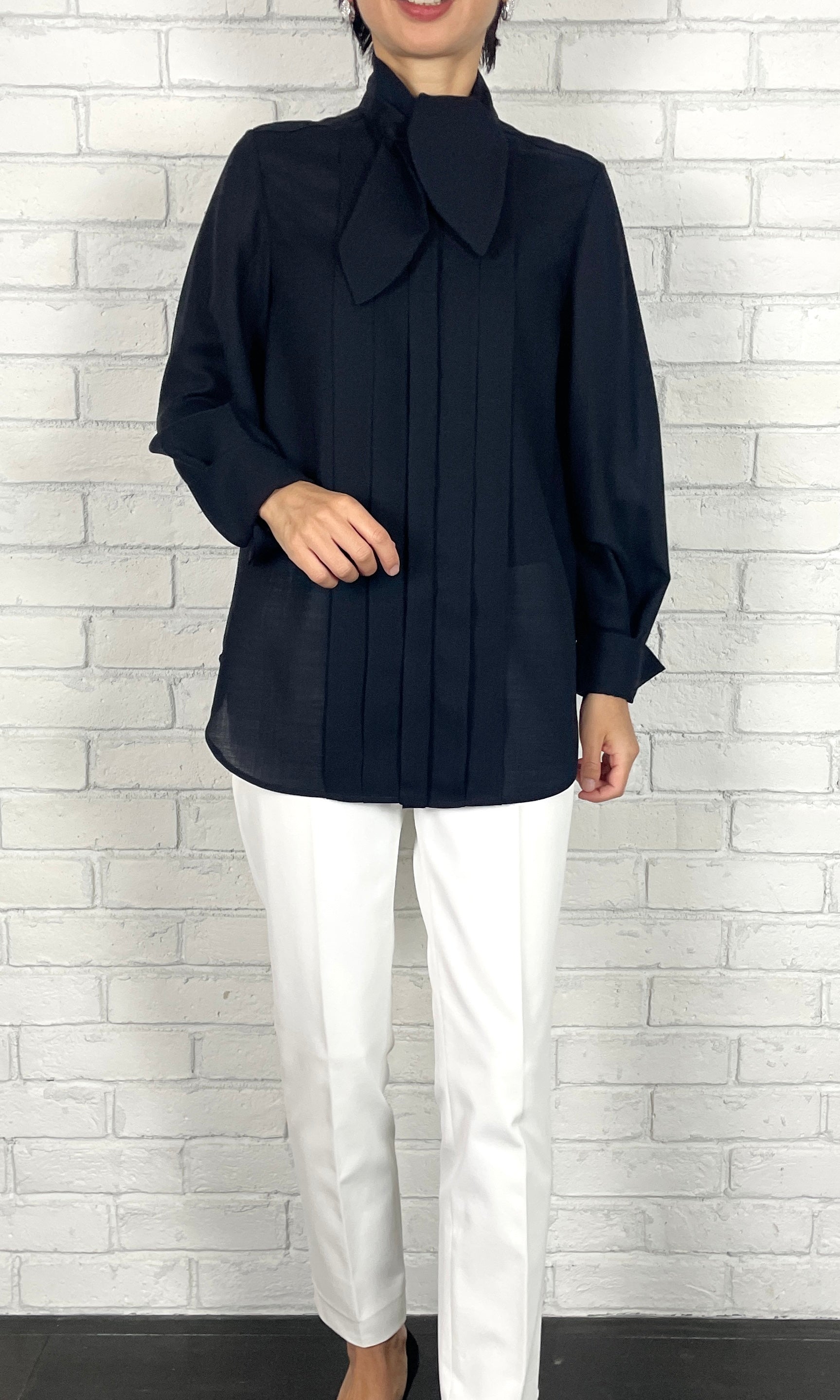 SALEセール美品Mfill エムフィルウールVネックロングジレネイビー40 SALEセール美品Mfill エムフィルウールVネックロングジレ