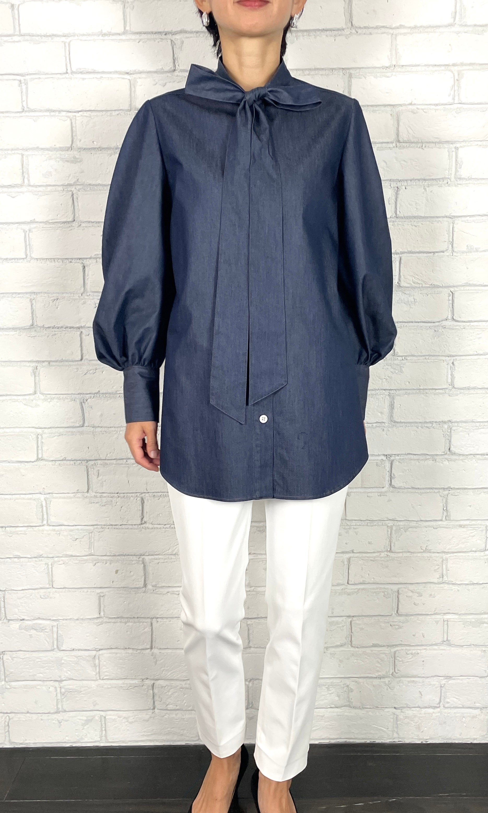 アマルフィー　ボウタイブラウス　M アマルフィー ボウタイブラウス M