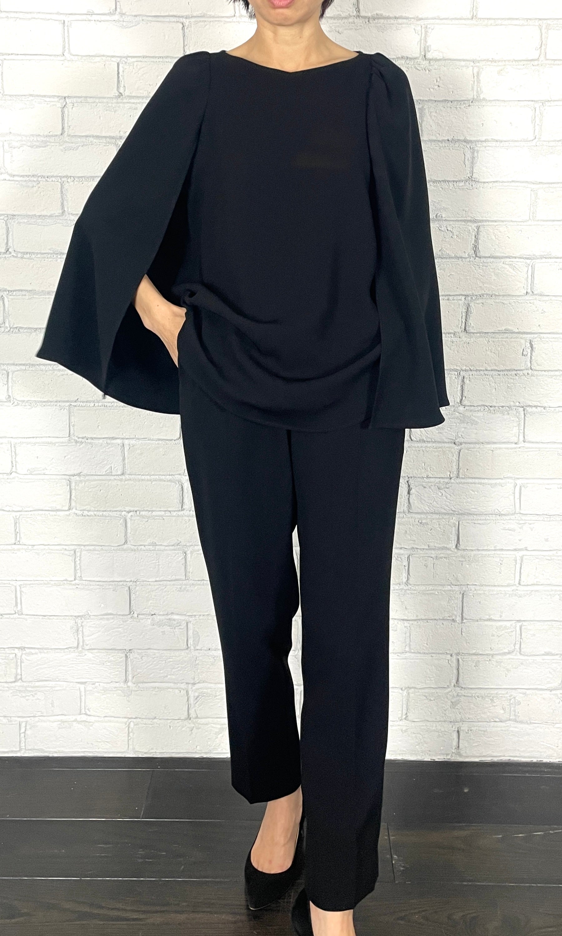 トリアセ ギャザーケープブラウス＜ブラック＞ – M・fil 公式