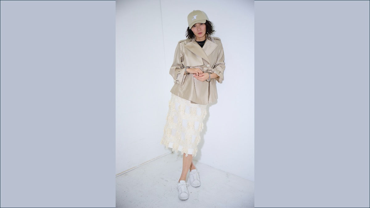 新品✨タグ付　M-fil ジャガードパンツ　アイボリー　ウエストゴム　36 M・fil 公式オンラインショップ